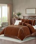 Комплект постельного белья Arvada Solid Cabin Style из 7 предметов, размер King Stratford Park, Rust - фото 4