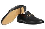 Лоферы Gucci Jordaan Leather Loafers 'Black' - фото 6