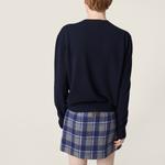 Кашемировый свитер MIU MIU, синий - фото 3