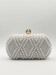 Белый клатч из бисера SVNX, белый - фото 2