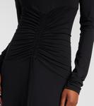 Платье макси Doppia со сборками Max Mara, Nero - фото 5