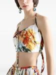 Dolce & Gabbana топ с цветочным принтом, белый - фото 4