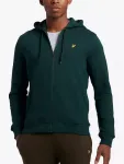 Худи Lyle & Scott Zip Through, цвет w486/dark green - фото