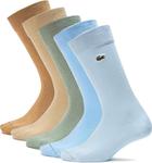 Упаковка из 5 пар хлопковых носков унисекс Lacoste, Brown/Green/Blue - фото