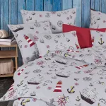 Постельное белье Dream Sleep Navy 135x200 см + 80x80 см Traumschlaf - фото 3