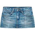 Шорты Faded Fold line Denim Skirt Alexander Wang, синий - фото