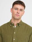 Рубашка на пуговицах классического кроя BLEND, оливковый - фото 5