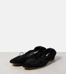 Замшевые балетки Awar The Row, черный - фото 4