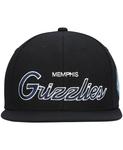Мужская черная кепка Snapback Memphis Grizzlies Hardwood Classics Script 2.0 Mitchell & Ness - фото 4