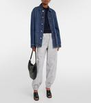 Свитер из кашемира и кожи Bottega Veneta, синий - фото 2