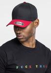 Бейсболка FLEXFIT WOOLY COMBED 2-TONE, цвет black/red - фото 2