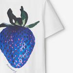 Футболка детская Burberry с принтом клубники, белый - фото 6