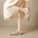 Шлепанцы женские Agsdon, бежевый - фото 11