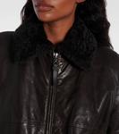 Кожаный блузон Brunello Cucinelli, Coffee - фото 4