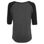 Футболка Build Your Brand 3/4 Contrast Raglan 3/4 sleeve, серый - фото 2