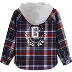 Детские повседневные рубашки GAP, синий plaid - фото 4