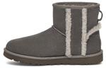 Кроссовки classic mini shearling logo 'charcoal' Ugg, черный - фото 2