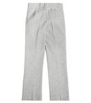 Расклешенные брюки в ломаную клетку из смесового хлопка Monnalisa, серый - фото 4