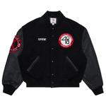 Куртка Supreme x 40 Acres Malcolm X Varsity Jacket, Black - фото