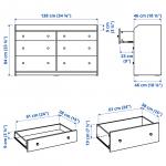 Комод с 6 ящиками, бежевый, 138x46x84 см IKEA Hauga - фото 2