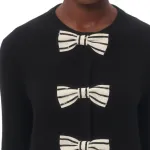 Кардиган с детализированным бантом Valentino, черный - фото 8