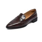 Devanro Женские лоферы черно-коричневые, цвет Brown - фото