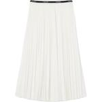 Плиссированная юбка миди LACOSTE, белый - фото