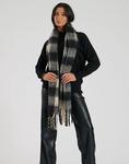Пушистый шарф South Beach Check черного цвета - фото 3