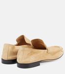 Замшевые пенни-лоферы The Row, Yellow Linen - фото 2