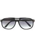 TOM FORD Eyewear солнцезащитные очки-авиаторы с затемненными линзами, черный - фото