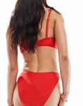 Плавки бикини с завитками в красном цвете New Look - фото 4
