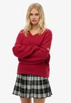 Джемпер Superdry & Co V NECK, Bordeaux Red/Red - фото