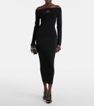 Трикотажное макси-платье Balmain, Noir - фото 2