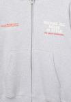 Толстовка PULL&BEAR Zip-up sweatshirt, Light Grey - фото 7