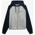 Толстовка Superdry Essential Logo Oversize full zip, серый - фото 3