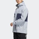 Куртка Men's adidas Solid Color Hooded Zipper Jacket Deep Navy Blue, мультиколор - фото 4