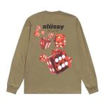 Футболка Stussy Rollers Long-Sleeve Tee 'Olive' - фото 2