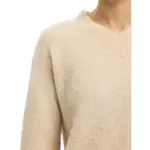 Свитер Selected Sia Ras v neck, бежевый - фото 6