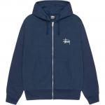 Базовый худи на молнии Stussy, синий - фото 11