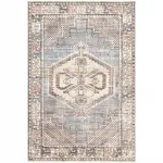 Коврик с бахромой в традиционном стиле Zelie nuLOOM, 122x183 см, синий - фото 2