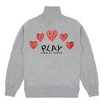 Свитер 5 hearts full zip jacket 'grey' Comme Des Garcons Play, серый - фото