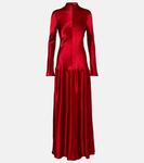 Платье макси из сатина Mila Fforme, Bright Red - фото