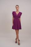 Платье WAL G. FLUTTER SLEEVES DRESS, Plum/Purple - фото