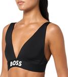 BOSS Women's Adjustable Straps Padded Triangle Bra, Black - фото 3