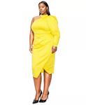 Плюс размер ГиПлатье Ги L I V D, желтый - фото 3