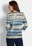 Топ GOLDNER PETITE MIT 3/4-ÄRMELN, Blue Patterned/Blue - фото 3