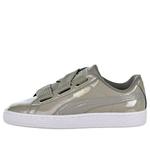 Кроссовки basket heart patent silver/grey Puma, серый - фото