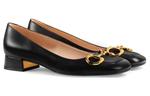 Кроссовки ballet flat with horsebit 'black leather' Gucci, черный - фото 2