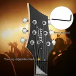 Glarry Электрогитара в стиле «Горящее пламя», 36 дюймов / Белая - фото 7