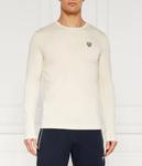 Лонгслив мужской Ea7 с круглым вырезом, экрю - фото